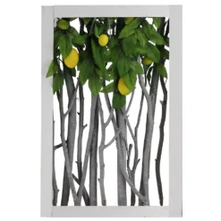 Christmas Central 18.5" White Birch Branch Lemon Tree Rustic Wooden Frame Decoration