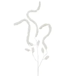 Christmas Central 52" White And Silver Glittered Weeping Christmas Pine Spray